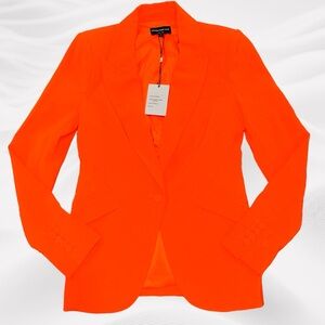 GENERATION LOVE NWT‎ Hudson Crepe Blazer in Papaya Orange Small